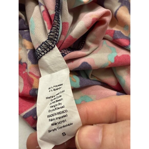 Lularoe Midi Skirt Womens Size Small Multicolor Stretchy Pull On Casual - Picture 6 of 6